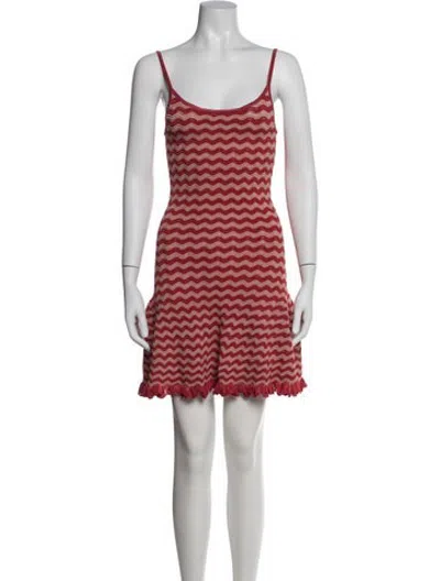 Pre-owned Solid & Striped Striped Mini Dress In Red