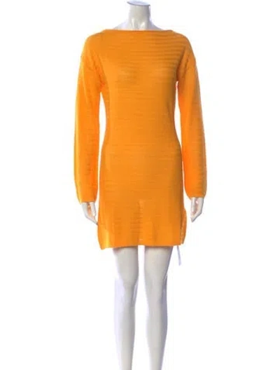 Pre-owned Solid & Striped Striped Mini Dress W/ Tags In Yellow