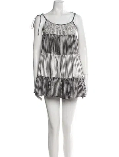 Pre-owned Solid & Striped Striped Mini Dress In White