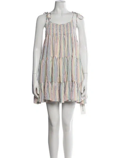 Pre-owned Solid & Striped Striped Mini Dress In Yellow