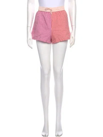 Pre-owned Solid & Striped Striped Mini Shorts In Pink