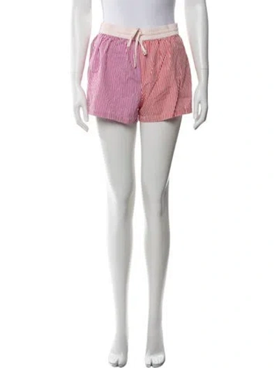 Pre-owned Solid & Striped Striped Mini Shorts In Pink