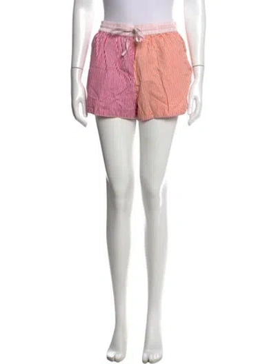 Pre-owned Solid & Striped Striped Mini Shorts In Pink/red
