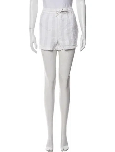 Pre-owned Solid & Striped Striped Mini Shorts In White