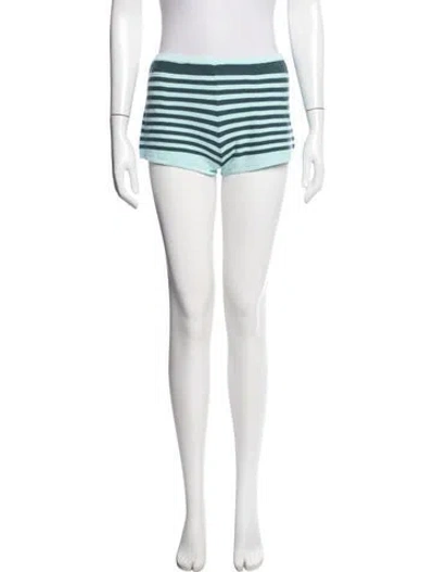 Pre-owned Solid & Striped Striped Mini Shorts In White