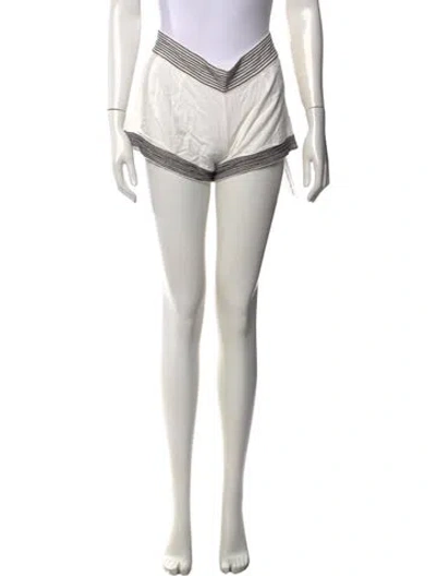 Pre-owned Solid & Striped Striped Mini Shorts In White