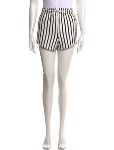 Pre-owned Solid & Striped Striped Mini Shorts In White