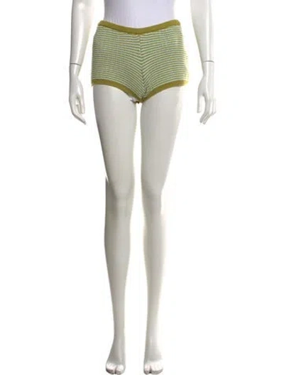 Pre-owned Solid & Striped Striped Mini Shorts In White