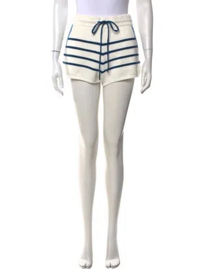 Pre-owned Solid & Striped Striped Mini Shorts In White