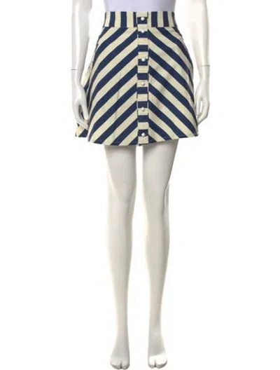 Pre-owned Solid & Striped Striped Mini Skirt In Blue