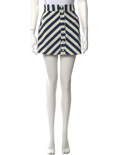 Pre-owned Solid & Striped Striped Mini Skirt In Blue