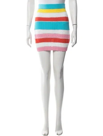 Pre-owned Solid & Striped Striped Mini Skirt W/ Tags In White