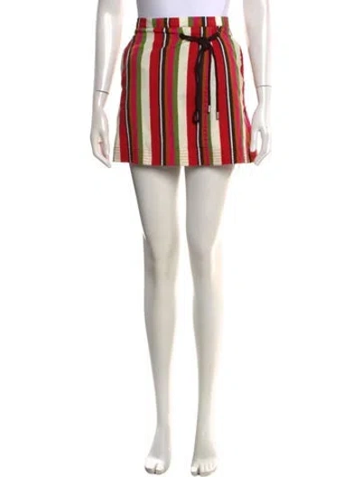 Pre-owned Solid & Striped Striped Mini Skirt In White