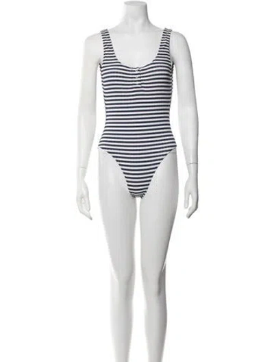 Pre-owned Solid & Striped Striped One-piece W/ Tags In Orange