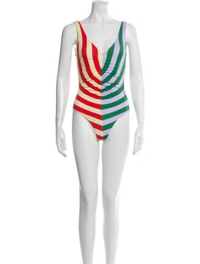 Pre-owned Solid & Striped Striped One-piece W/ Tags In Pink