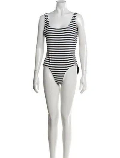 Pre-owned Solid & Striped Striped One-piece W/ Tags In White