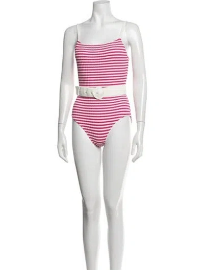 Pre-owned Solid & Striped Striped One-piece W/ Tags In White