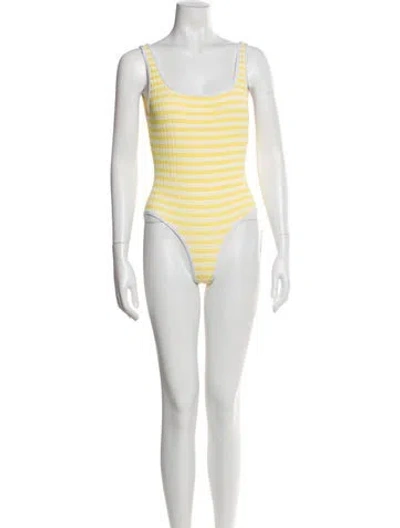Pre-owned Solid & Striped Striped One-piece In White