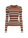 Solid & Striped The Dora Rib Stripe Top In Brown