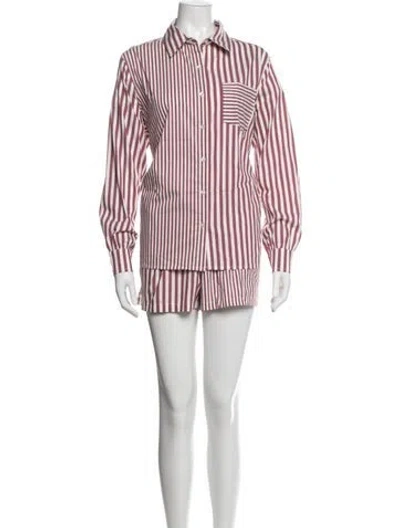 Pre-owned Solid & Striped Striped Short Set W/ Tags In Black