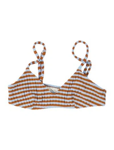 Pre-owned Solid & Striped Striped Top In Blue/orange