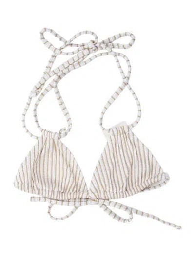 Pre-owned Solid & Striped Striped Top In White