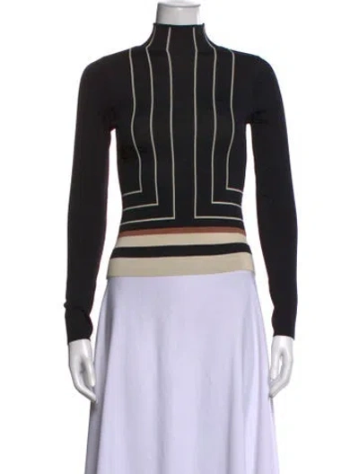 Pre-owned Solid & Striped Striped Turtleneck Sweater In Black