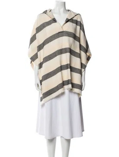 Pre-owned Solid & Striped Striped V-neck Sweater In Neutral
