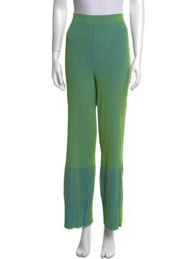 Pre-owned Solid & Striped Striped Wide Leg Pants In Blue