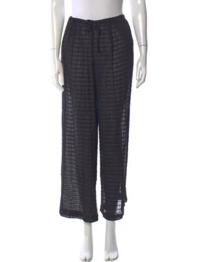 Pre-owned Solid & Striped Striped Wide Leg Pants In Gray