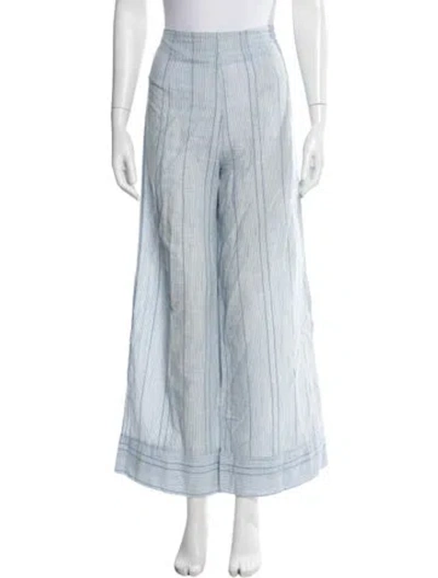 Pre-owned Solid & Striped Striped Wide Leg Pants In Multi