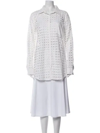 Pre-owned Solid & Striped Sweater In White