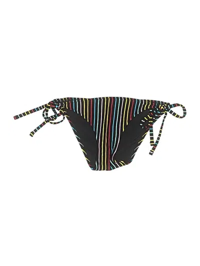 Pre-owned Solid & Striped Swimsuit Bottoms In Black