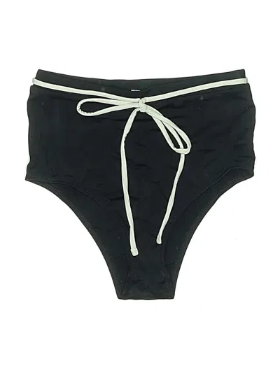 Pre-owned Solid & Striped Swimsuit Bottoms In Black