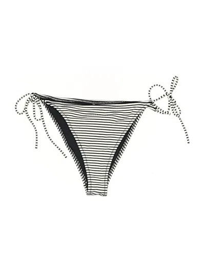 Pre-owned Solid & Striped Swimsuit Bottoms In Black