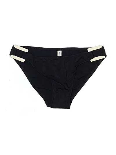 Pre-owned Solid & Striped Swimsuit Bottoms In Black