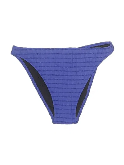 Pre-owned Solid & Striped Swimsuit Bottoms In Blue