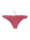 Solid & Striped Swimsuit Bottoms In Burgundy