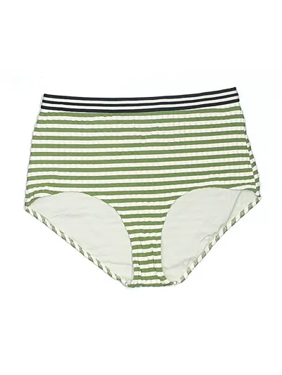 Pre-owned Solid & Striped Swimsuit Bottoms In Green