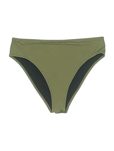 Pre-owned Solid & Striped Swimsuit Bottoms In Green
