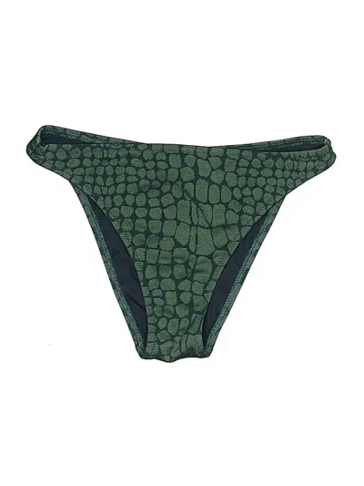 Pre-owned Solid & Striped Swimsuit Bottoms In Green
