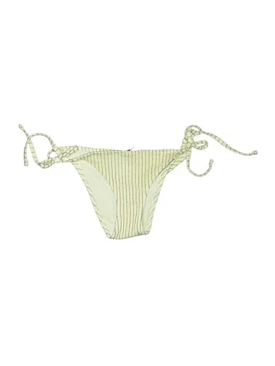 Pre-owned Solid & Striped Swimsuit Bottoms In Ivory