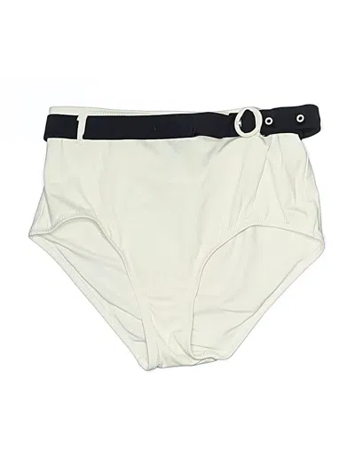 Pre-owned Solid & Striped Swimsuit Bottoms In Ivory