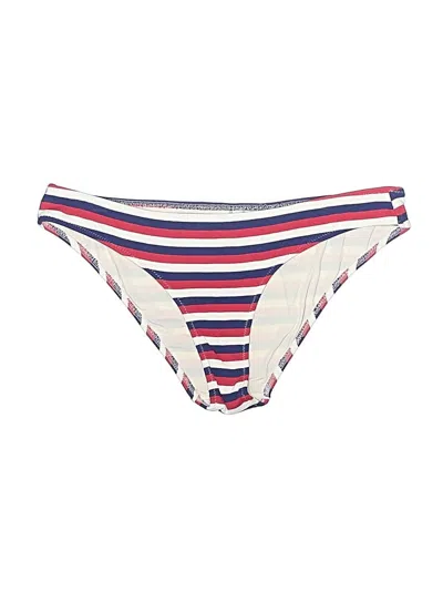 Pre-owned Solid & Striped Swimsuit Bottoms In Ivory