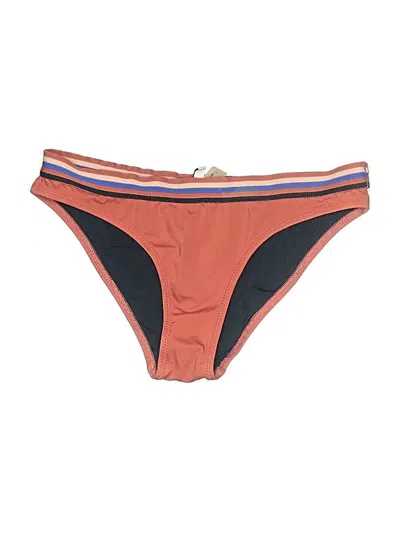 Pre-owned Solid & Striped Swimsuit Bottoms In Orange