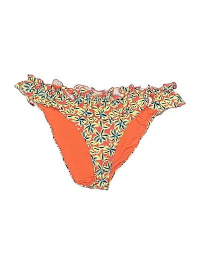 Pre-owned Solid & Striped Swimsuit Bottoms In Orange