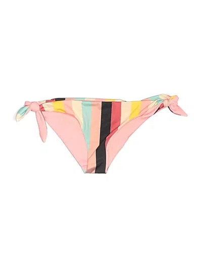 Pre-owned Solid & Striped Swimsuit Bottoms In Pink
