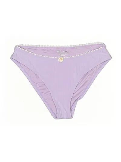Pre-owned Solid & Striped Swimsuit Bottoms In Purple
