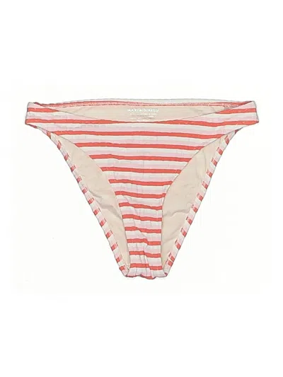 Pre-owned Solid & Striped Swimsuit Bottoms In Red