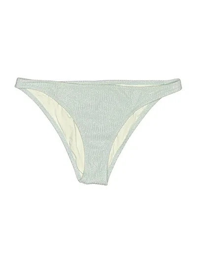 Pre-owned Solid & Striped Swimsuit Bottoms In Silver